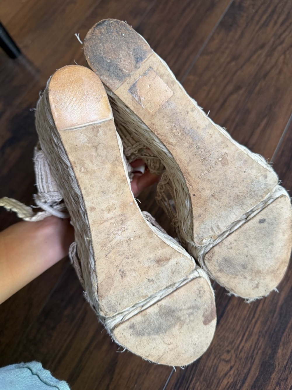 Paloma Barcelo euro summer Woven coastal boho Wedge Sandals in Natural Beige 39 - Picture 8 of 10